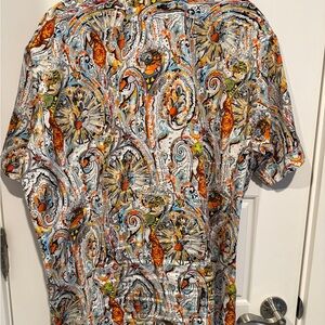 Etro Vibrant Paisley Playing Card Button Down Shirt